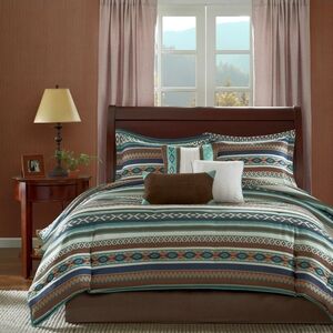Striped Madison King Size Park 7 Piece Haley Beau Bedding Set